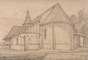 Ostende der Abteikirche St. Paul in Rouen, Normandie